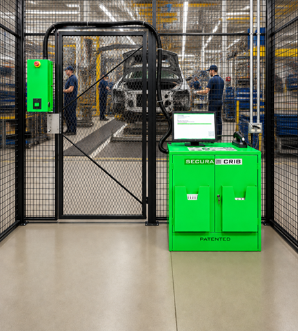 SecuraCrib in an Auto Plant-1