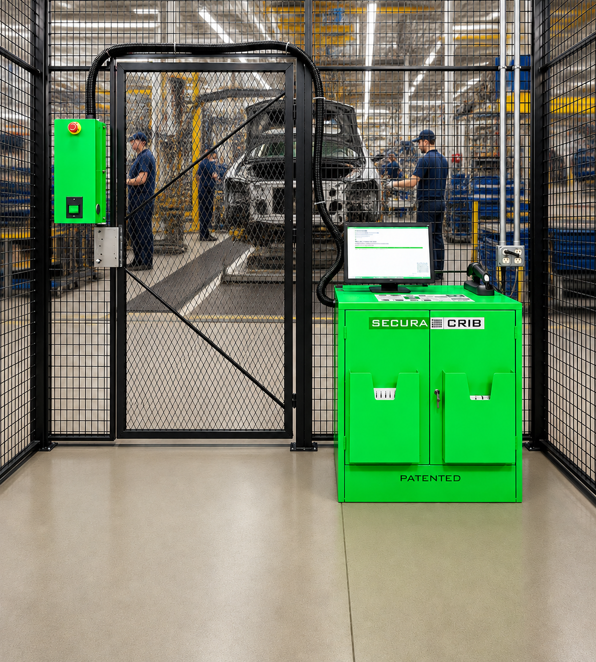 SecuraCrib in an Auto Plant