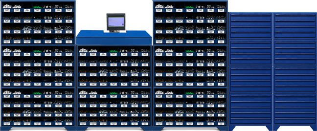 SmartBins and SmartTrays Multi Stacked Three Each W Brain in Middle Small