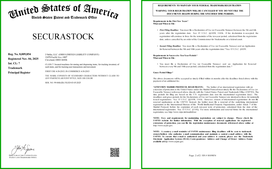 SecuraStock Patent-1